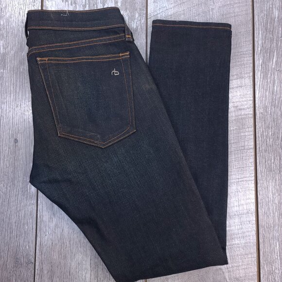 Rag & Bone Jeans Womens 26 The Dre Boyfriend Charing Blue Denim Low Rise - Picture 1 of 10